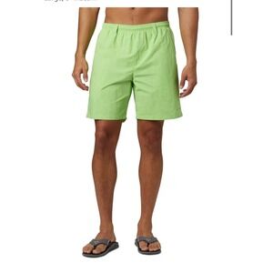 Columbia Backcast III Water Short Mens L Lime Green Omni-Shade UPF 50 FM4009-332